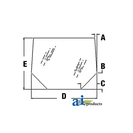 A & I Products Glass, Rear 65.5" x46.5" x4" A-CG1996